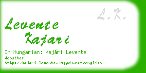 levente kajari business card